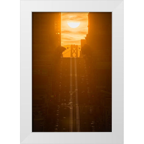 California Henge White Modern Wood Framed Art Print by Chengming