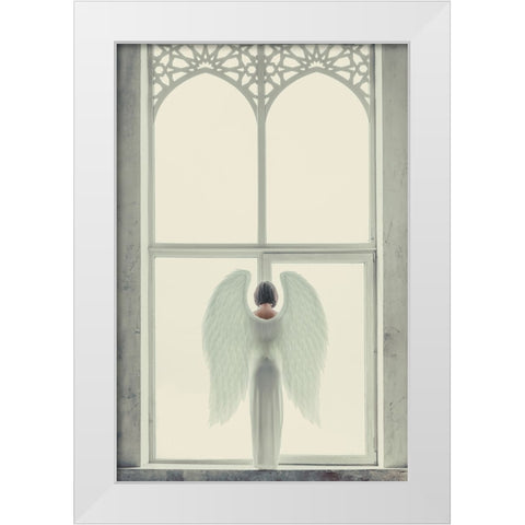 Windows of Angel White Modern Wood Framed Art Print by InTheMoment