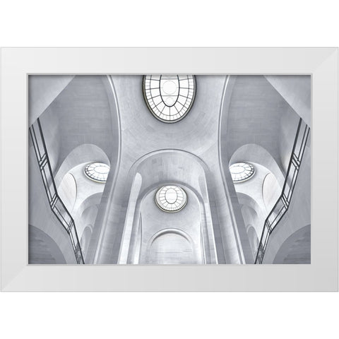 The Palais Garnier In Paris White Modern Wood Framed Art Print by W., Catherine