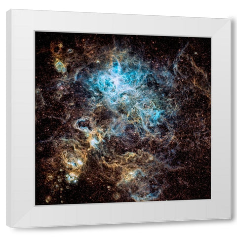 Tarantula Nebula White Modern Wood Framed Art Print by Chander, Vikas
