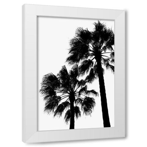 Palm Contrast White Modern Wood Framed Art Print by 1x Studio III
