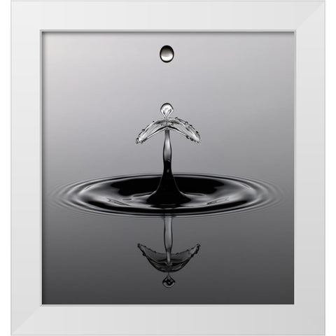 Water Art II White Modern Wood Framed Art Print by Schade, Peter