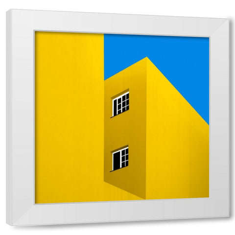 Urban Abstract White Modern Wood Framed Art Print by Schuster, Inge