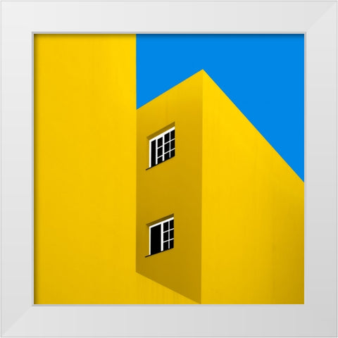 Urban Abstract White Modern Wood Framed Art Print by Schuster, Inge