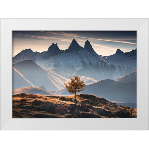 The Needles V White Modern Wood Framed Art Print by Nienartowicz, Karol