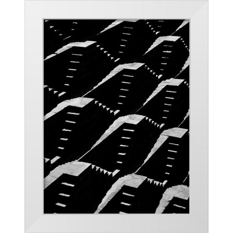 Up And Down White Modern Wood Framed Art Print by Schull, Harald