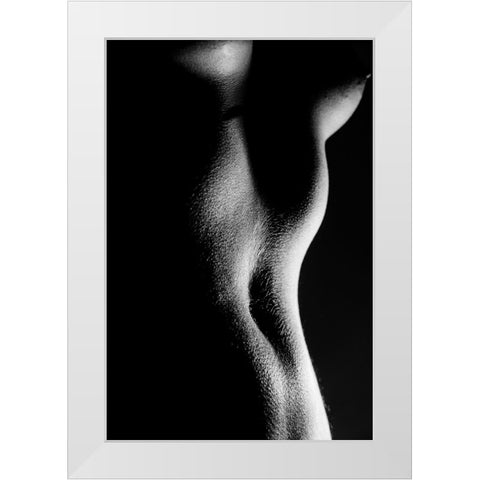 Body White Modern Wood Framed Art Print by Borza, Tomi