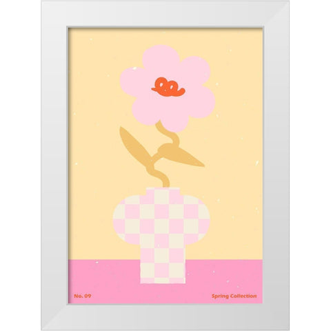Spring Flower #09 White Modern Wood Framed Art Print by NKTN