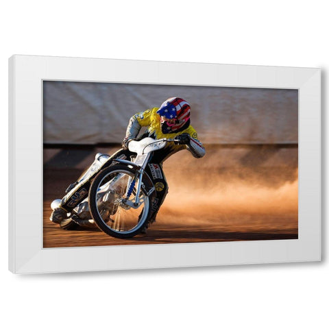 Going Sideways White Modern Wood Framed Art Print by Sass Pedersen, Thomas