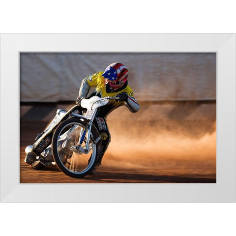 Going Sideways White Modern Wood Framed Art Print by Sass Pedersen, Thomas