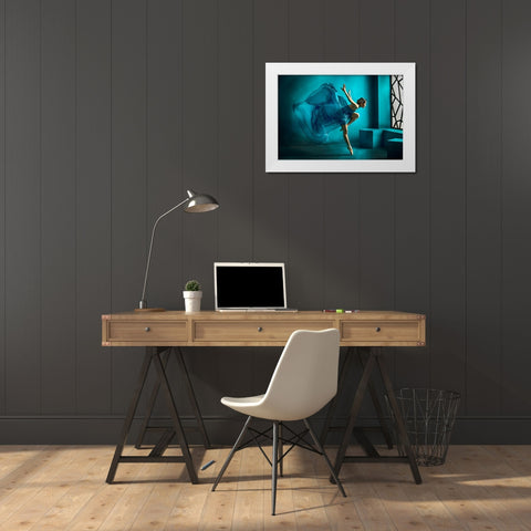 Tinkerbell White Modern Wood Framed Art Print by Muliani Hartojo, Angela