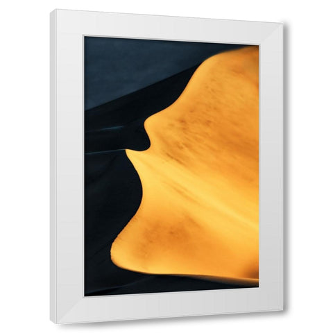 The Sand Dune under Morning Sunshine White Modern Wood Framed Art Print by Qiu, Jenny