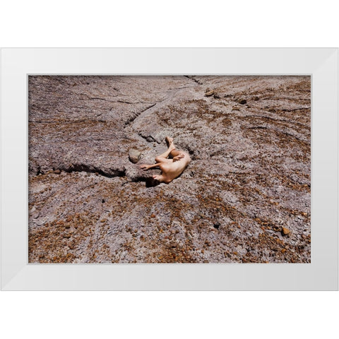 A Journey Into Oneself White Modern Wood Framed Art Print by Shandelman, Amalya