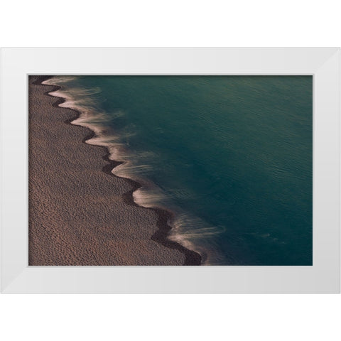 Slow (m)Ocean White Modern Wood Framed Art Print by Jalali, Siamak