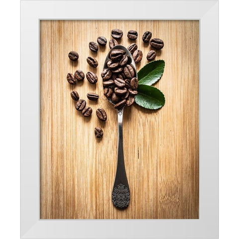 Art of coffee White Modern Wood Framed Art Print by Condrea, Roxi