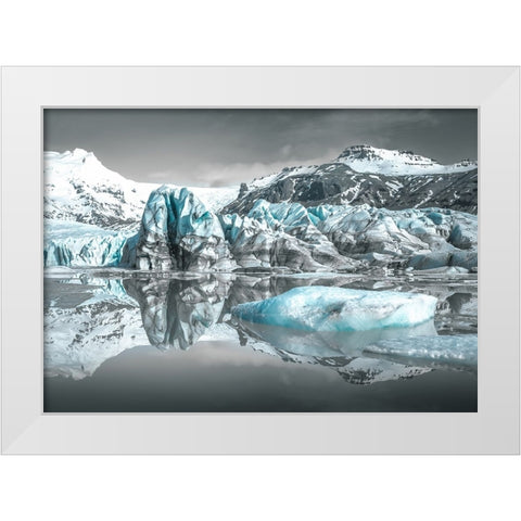 Iceberg White Modern Wood Framed Art Print by Rong, Herbert