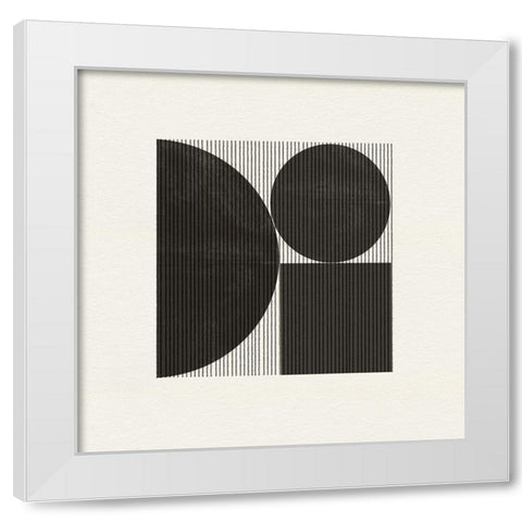 Paper Object No7 White Modern Wood Framed Art Print by The Miuus Studio