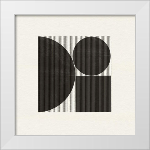 Paper Object No7 White Modern Wood Framed Art Print by The Miuus Studio
