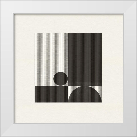 Paper Object No4. White Modern Wood Framed Art Print by The Miuus Studio