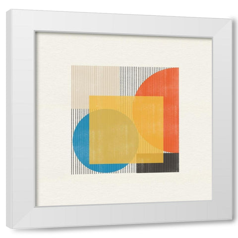 Midcentury Modern Object No2 White Modern Wood Framed Art Print by The Miuus Studio