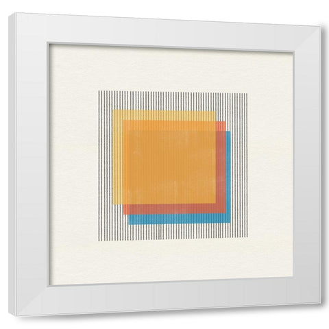 Midcentury Modern Object No1. White Modern Wood Framed Art Print by The Miuus Studio