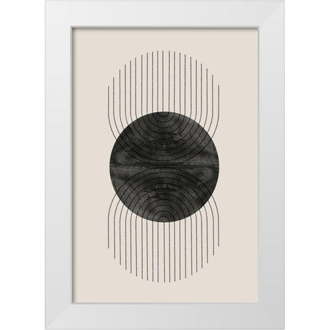 Perfect Point Black White Modern Wood Framed Art Print by The Miuus Studio