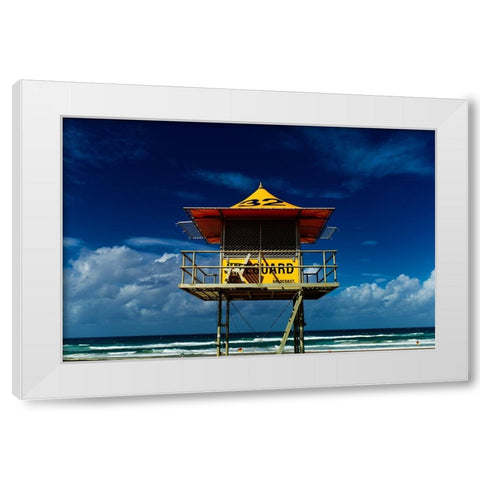 Station 32 White Modern Wood Framed Art Print by Davidson, Peter