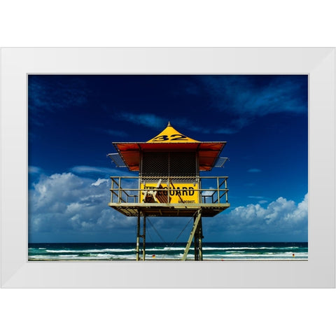 Station 32 White Modern Wood Framed Art Print by Davidson, Peter