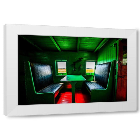 Untitled White Modern Wood Framed Art Print by Hermann, Steve