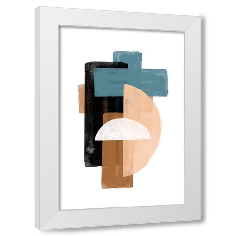 Study Composition No1. White Modern Wood Framed Art Print by The Miuus Studio