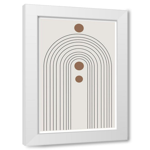 Arch No1. White Modern Wood Framed Art Print by The Miuus Studio