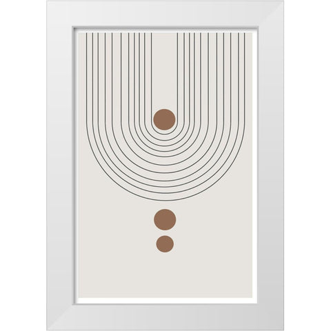 Arch No2. White Modern Wood Framed Art Print by The Miuus Studio