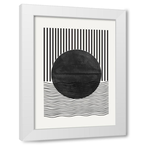 BaB No2. White Modern Wood Framed Art Print by The Miuus Studio