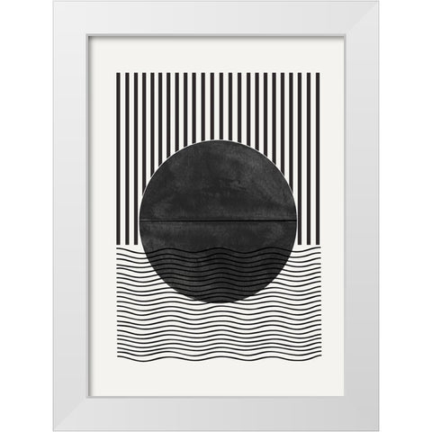BaB No2. White Modern Wood Framed Art Print by The Miuus Studio
