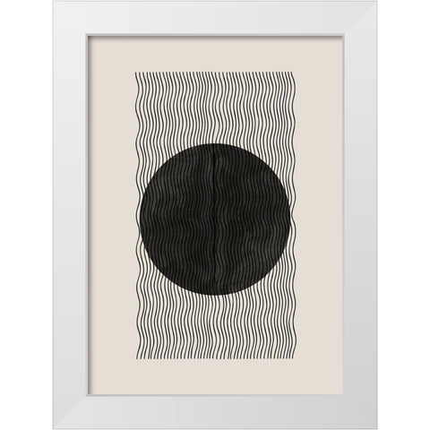 BaB No2. White Modern Wood Framed Art Print by The Miuus Studio