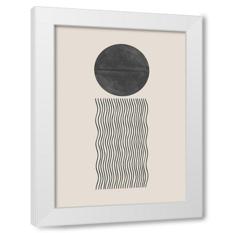 BaB No5. White Modern Wood Framed Art Print by The Miuus Studio