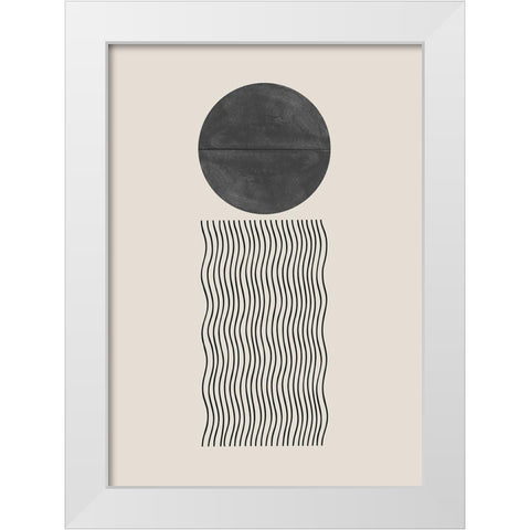 BaB No5. White Modern Wood Framed Art Print by The Miuus Studio