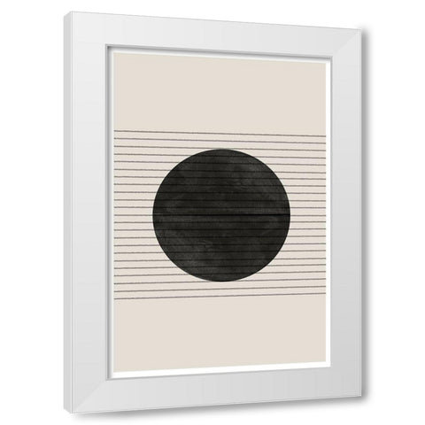 BaB No6. White Modern Wood Framed Art Print by The Miuus Studio