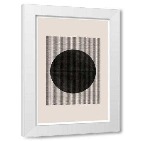 BaB No7. White Modern Wood Framed Art Print by The Miuus Studio