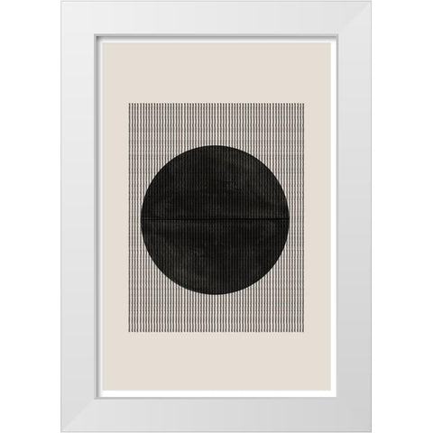 BaB No7. White Modern Wood Framed Art Print by The Miuus Studio