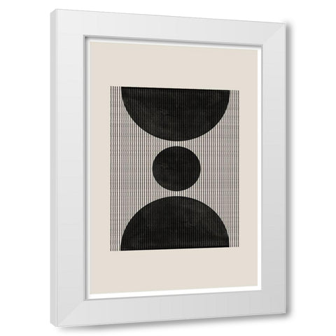 BaB No8. White Modern Wood Framed Art Print by The Miuus Studio