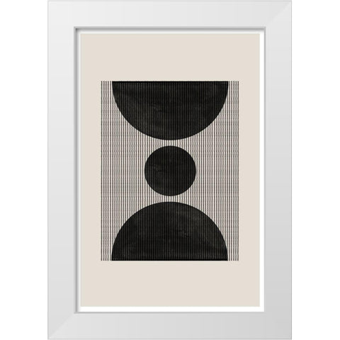 BaB No8. White Modern Wood Framed Art Print by The Miuus Studio