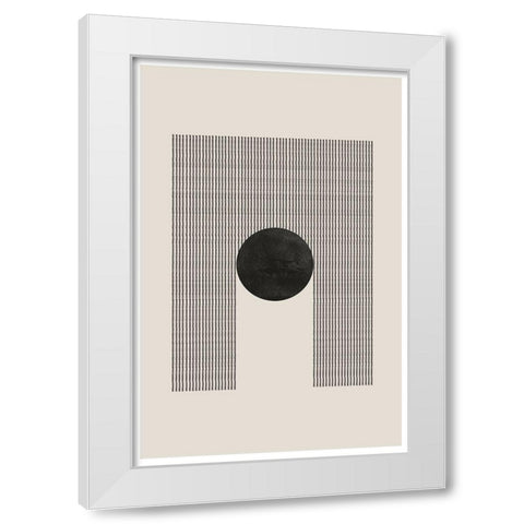 BaB No9. White Modern Wood Framed Art Print by The Miuus Studio