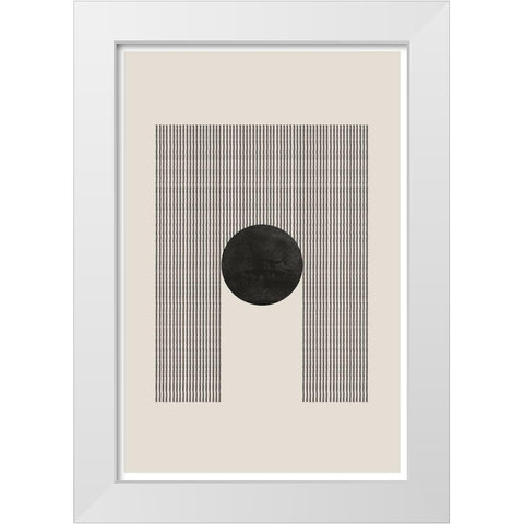 BaB No9. White Modern Wood Framed Art Print by The Miuus Studio
