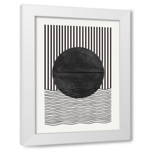 BaB No10. White Modern Wood Framed Art Print by The Miuus Studio