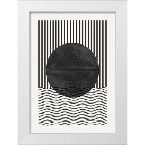 BaB No10. White Modern Wood Framed Art Print by The Miuus Studio