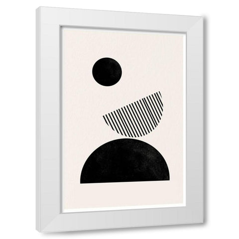 BaB No11. White Modern Wood Framed Art Print by The Miuus Studio