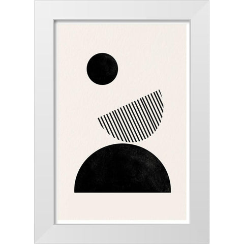 BaB No11. White Modern Wood Framed Art Print by The Miuus Studio