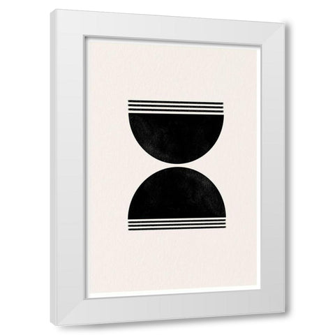 BaB No12. White Modern Wood Framed Art Print by The Miuus Studio