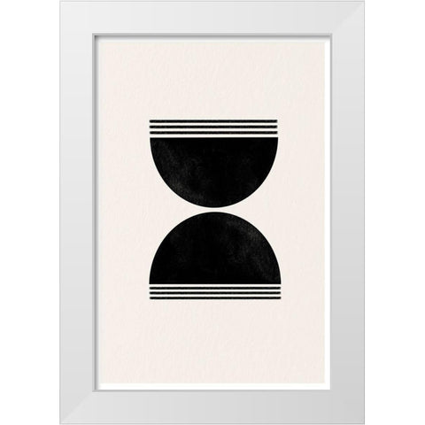 BaB No12. White Modern Wood Framed Art Print by The Miuus Studio